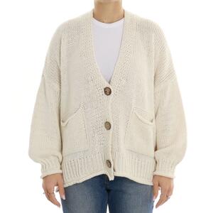 CARDIGAN 3 BOTTONI PANNA